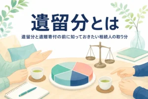 遺留分の仕組みと、遺贈寄付の前に知っておきたい相続人の取り分を紹介する記事のアイキャッチ