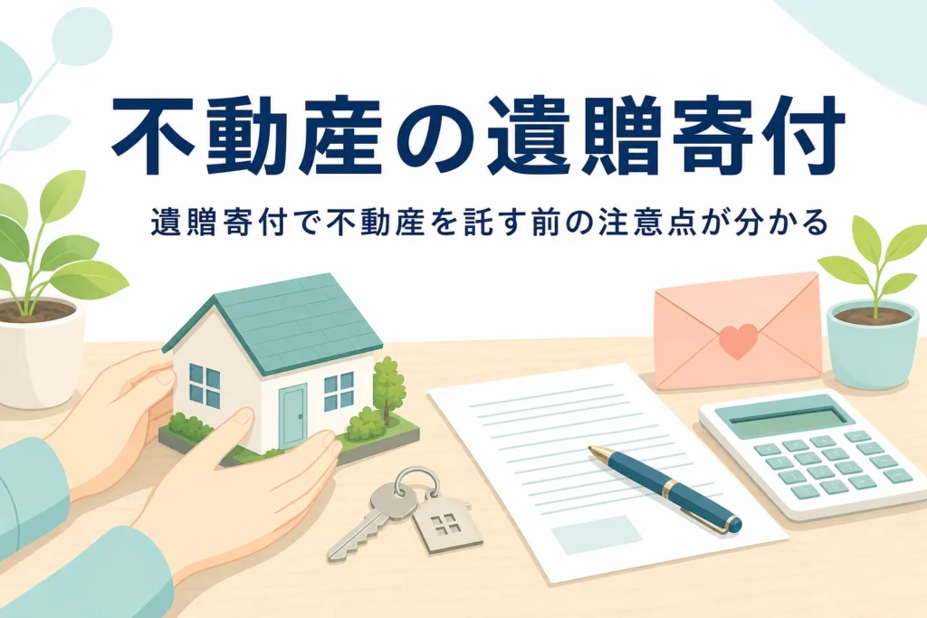 不動産を遺贈寄付する時の受け入れ確認やみなし譲渡などの注意点を紹介する記事のアイキャッチ